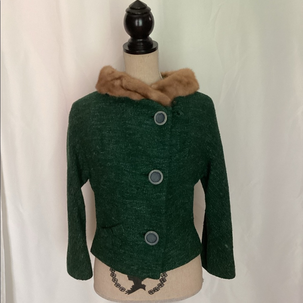Vintage Goldmans green fur coat